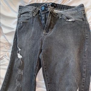 Just Black destroyed black skinny jeans